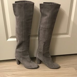 Halogen Grey Suede Boots